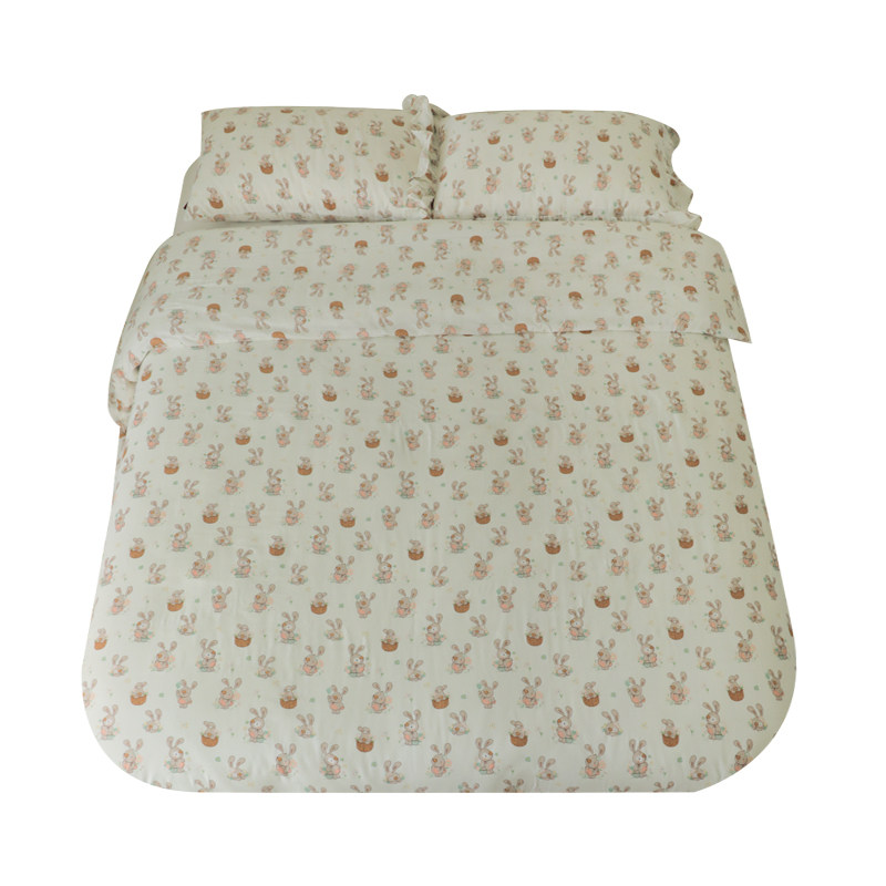 馍馍 | 嘻嘻兔 | 2023兔限定双层纱纯棉可爱卡通床单床笠被套枕套,床上用品,床笠,淘宝优惠券,粉丝福利购,淘宝优惠卷