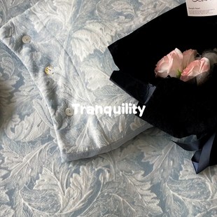 恬谧生活 【佩里斯午后】秋冬加厚保暖牛奶雕花绒提花纯色四件套