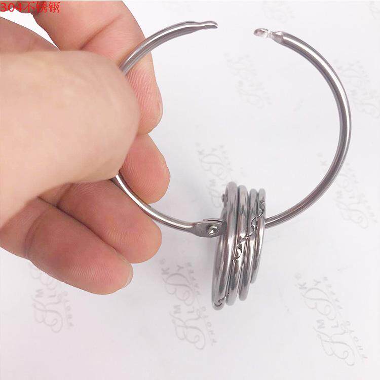304内径包挂件内外径线粗不锈钢台挂DIY活页卡圈书环装订圈开口圈
