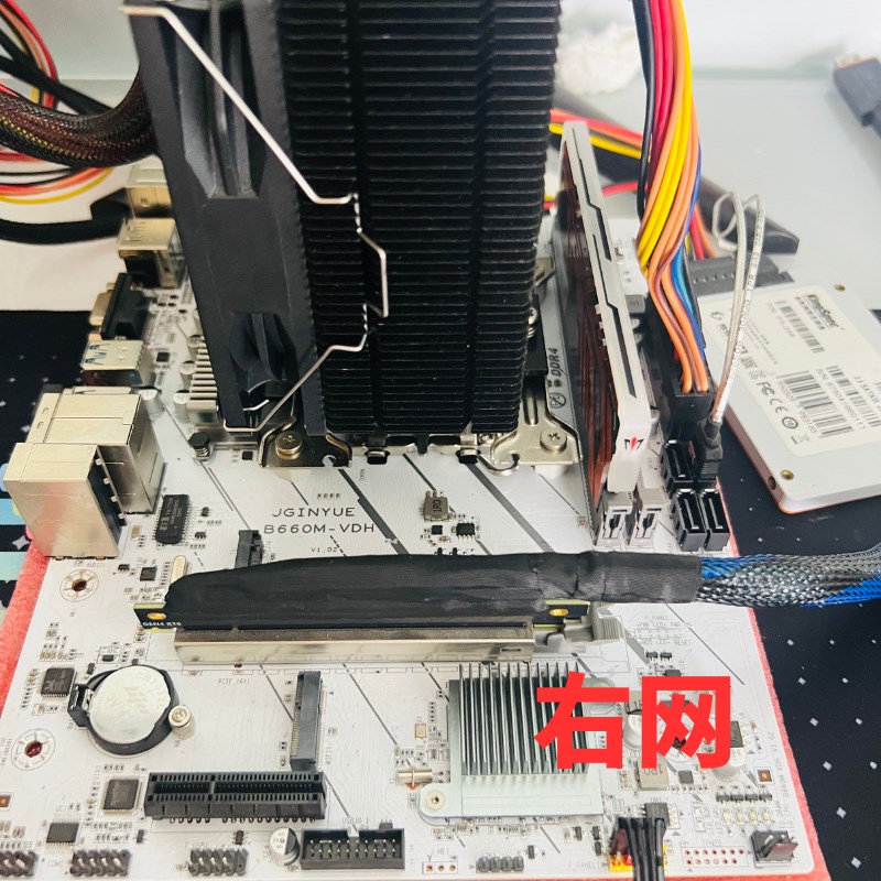 PCIE 4.0 X16 GPU服务器显卡延长线 编织网线束立管内置右出GEN4