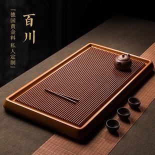 黄料高端电木f茶盘台湾家用简约胶茶托海功夫具大小型号现代轻奢