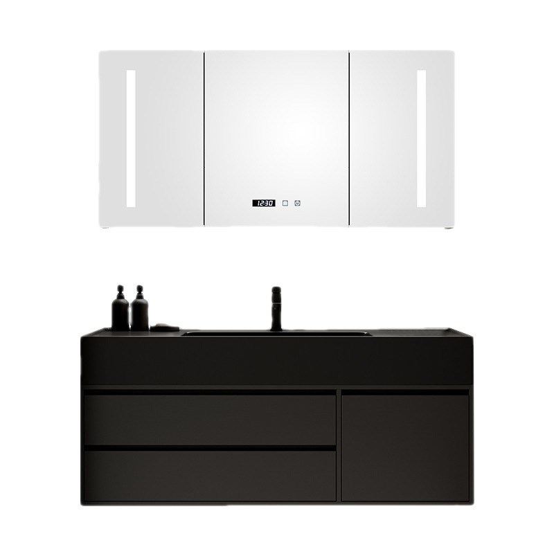 智能浴室柜组合现代轻奢洗脸洗手池洗漱台盆卫生间一体盆卫浴柜