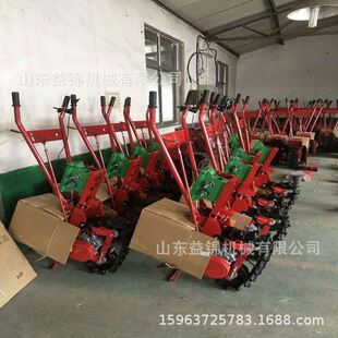 丘陵小型犁地机 链轨式单犁头施肥K机 柴油手扶履带微耕机