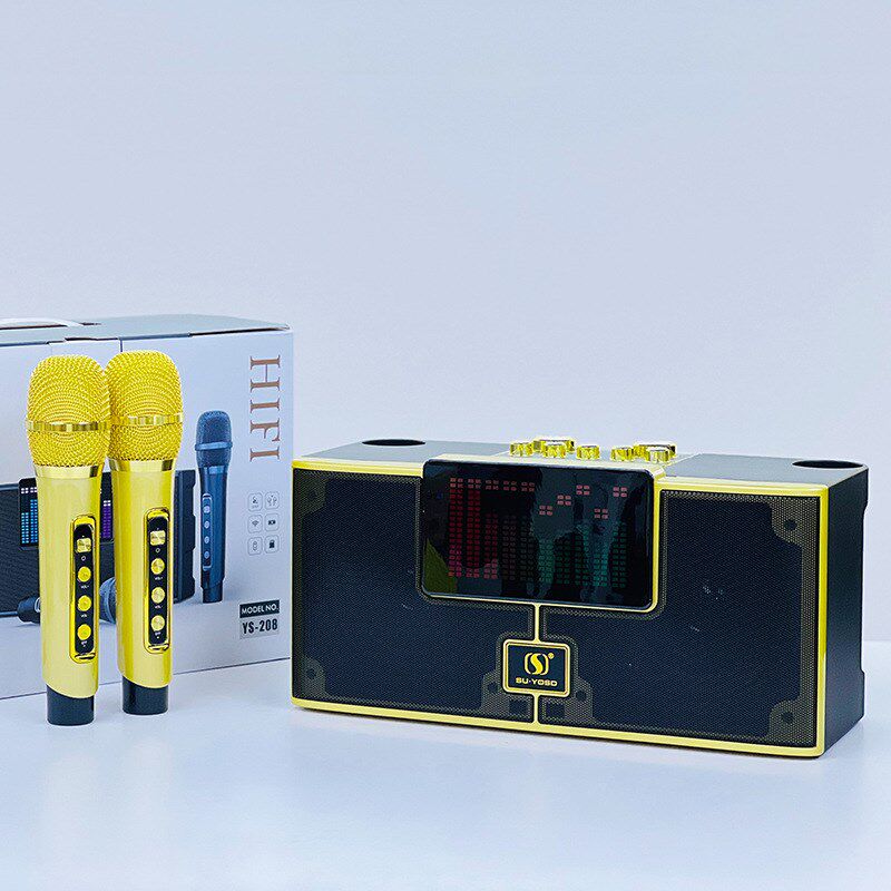 YS208无线蓝牙麦o克风k歌家庭蓝牙音响KTV家用户外高音质唱歌音箱