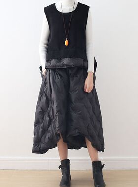 2023冬季新款加厚夹棉保暖文艺女装宽松大码羽绒棉衣阔腿棉裤套装