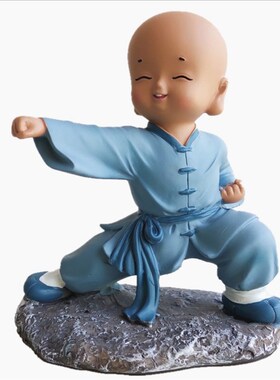 少林小和尚摆件少林功夫小子少林寺旅游纪念品送国际友人文创礼品