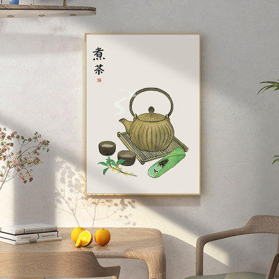 推荐新中式茶道茶文化装饰画茶叶店茶室茶舍禅意挂画办公室背景墙