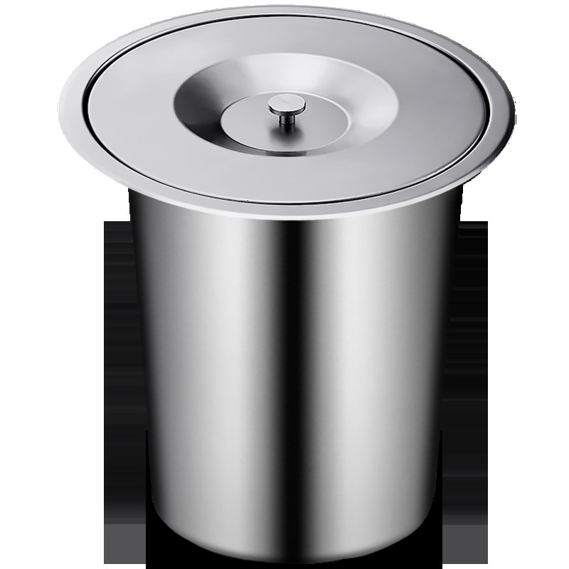 不锈钢厨房橱柜j台面嵌入式垃圾桶水槽桌面分类家用隐藏清洁桶