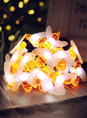 5M Solar Lights String 20 Led Honey Bee Shape Solar Powered