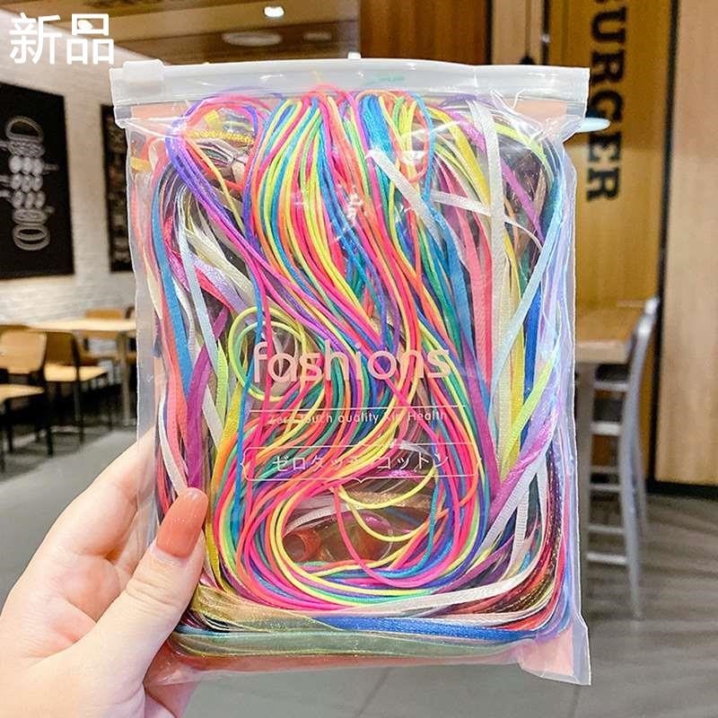 韩式编发彩绳h藏辫七彩色脏辫发绳森彩带女系头饰头绳子丝带新品