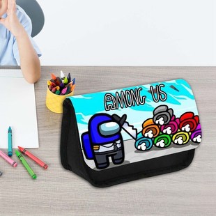 Cartoon game AMONG US pencil case stationery box children b