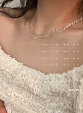 多层银河波光细项l链超仙五层时髦气质复古锁骨链脖颈链女网红潮