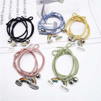 推荐Best friends bell Bracelet a pair of Korean version simp