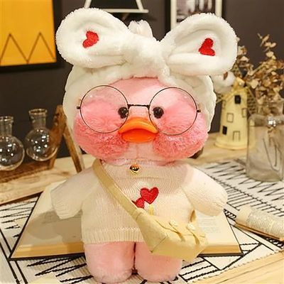 网红30cm Cartoon Cute LaLafanfan Cafe Duck Plush Toy Stuffed