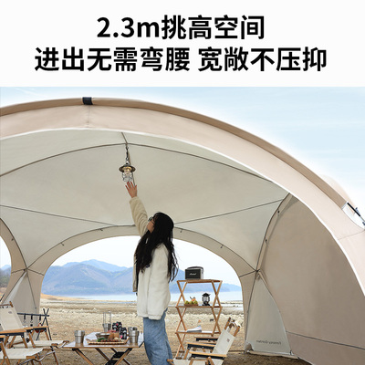帐篷户外便携式露营天幕多人超大空间穹顶加厚防风V防雨野营地装