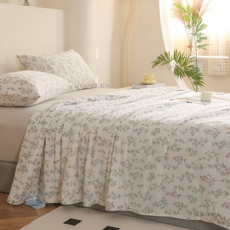 A类母婴级夏凉被凉感丝空调被冰淇淋夏被冰丝被子双人可机洗薄款