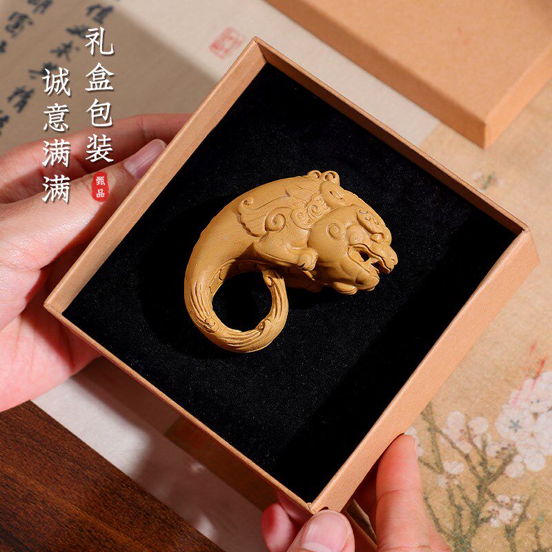 寿山石招财貔貅摆件国风手把件家居客厅桌面装饰品送朋友礼物乔迁