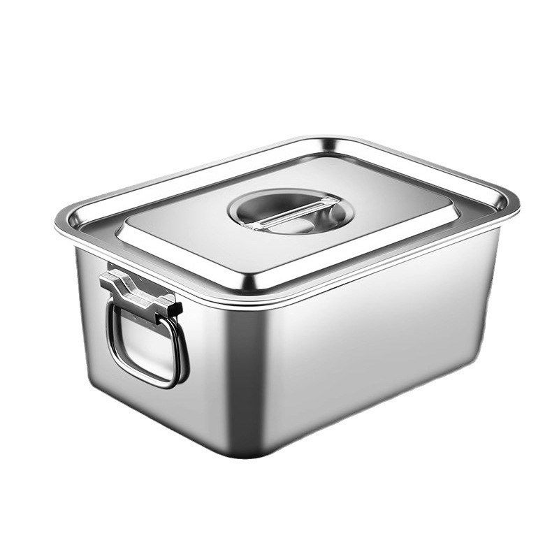 加厚不锈钢盆长方形纯色四方盆商用平底洗菜大盆加深食堂特大号,家庭/个人清洁工具,脸盆,淘宝优惠券,粉丝福利购,淘宝优惠卷