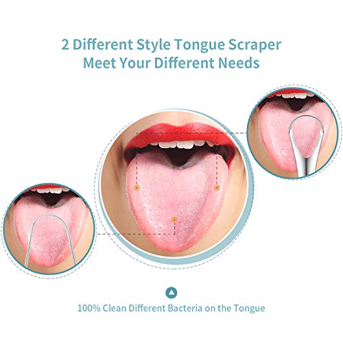 推荐4 Pieces Tongue Scrapers Reduce Bad Breath Tongue Scrape