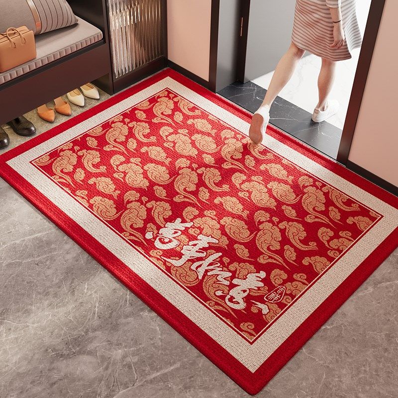 红色入户门地垫蛇年喜庆耐脏免洗防滑脚垫大门口进门地毯定制门垫,居家布艺,入户地垫,淘宝优惠券,粉丝福利购,淘宝优惠卷