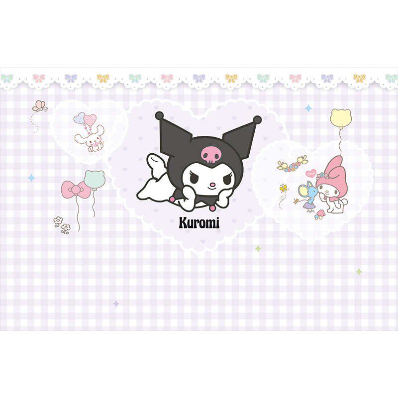 儿童房壁纸女孩墙纸房间 卧室库洛米紫色壁布2023新款墙布背景墙