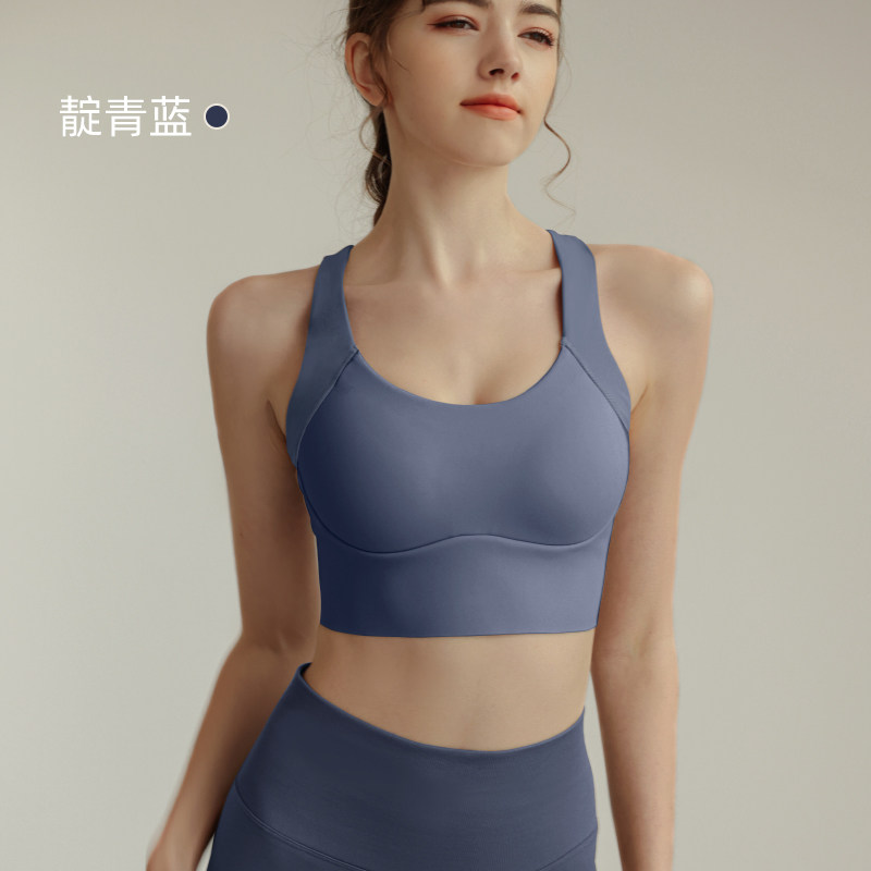 小众高货高强度运动内衣女防震聚拢一体式跑步文胸专业健身背心瑜