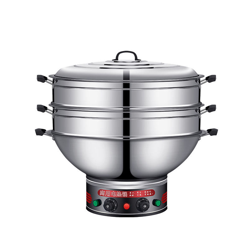 商用电热锅特大号大n容量功率食堂工地电炒锅多功能电锅蒸煮炒菜