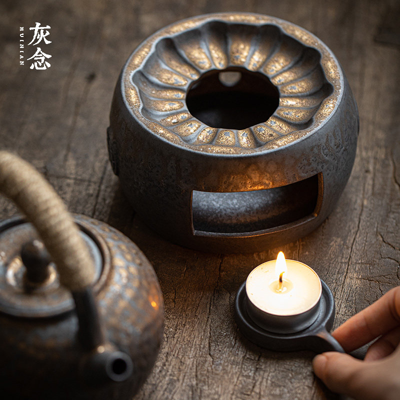 灰念老岩泥手工温茶器家用粗陶泡茶壶加热温茶功夫茶道零配温茶炉,餐饮具,煮茶炉,淘宝优惠券,粉丝福利购,淘宝优惠卷