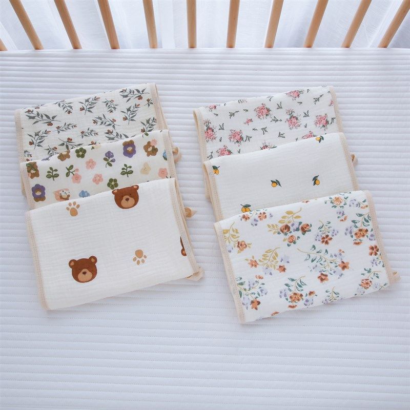 婴儿云片枕巾新生宝宝六层纯棉纱布平枕吸汗透气防吐奶毛巾口水巾,婴童用品,口水巾,淘宝优惠券,粉丝福利购,淘宝优惠卷