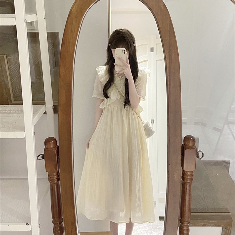 高货现货速发女大童裙子夏季初中生高级感夏天礼服生日连衣裙甜美