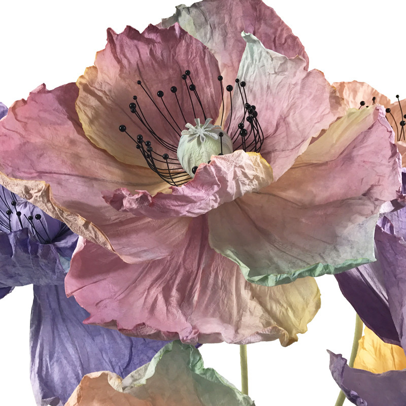 速发纸花婚庆立体橱窗网红背景美容院装饰大n型婚礼浮染纸花成品