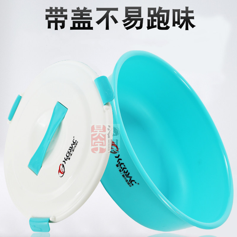 现货加深开饵盆饵料盆大号活食盆抗摔钓J鱼拌食盆三件套黑坑带盖