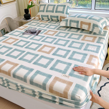 2023新款纯棉老粗n布床笠单件全棉夏季床单床罩凉席床垫保护三件