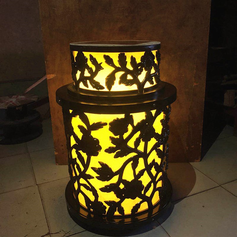 推荐太阳能灯柱圆形柱头灯别墅庭院大门围墙灯门柱墙头灯户外景观