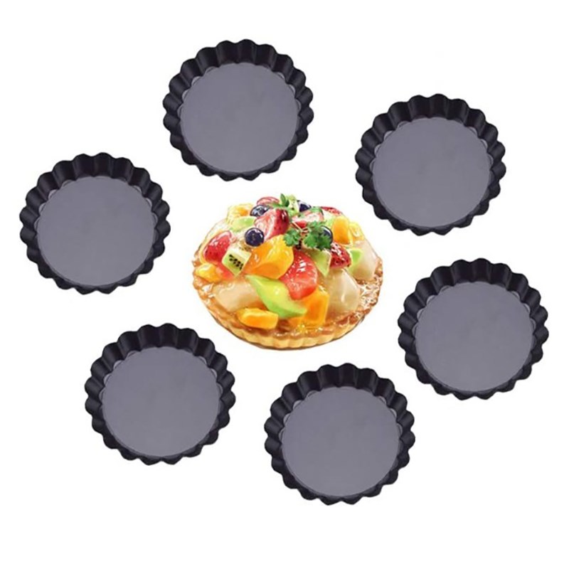 10Pcs 3.9tInch Diameter Non-zS ick Quiche Pan Removable Ruon