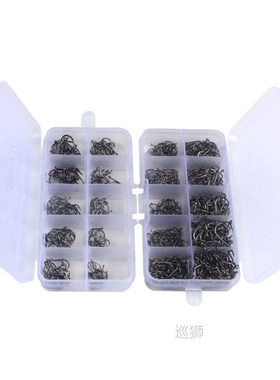 1000-300pcs Fish Hook Barbed 3#-12# Fishhooks With Hole Jig