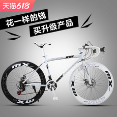 Велосипед с глухой передачей 新品公路自行车赛车变速实心胎活飞网红j死飞超快超轻碟刹大人男