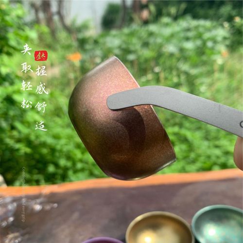 纯钛茶夹镊子茶夹子茶具配件茶杯夹防滑茶杯N茶叶夹子茶镊子食品