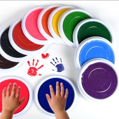 网红6 Colorful Ink Stamp Pad DIY Finger Painting Craft Cardm