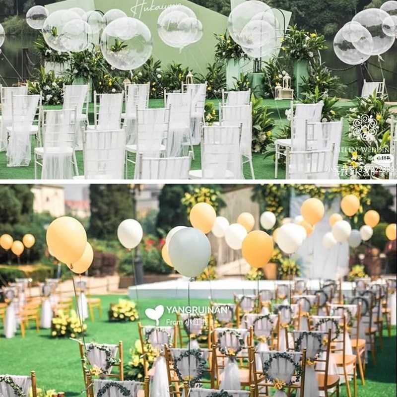 竹节椅子椅背纱婚庆背景纱幔装饰B网纱结婚楼梯软网纱布料婚礼白