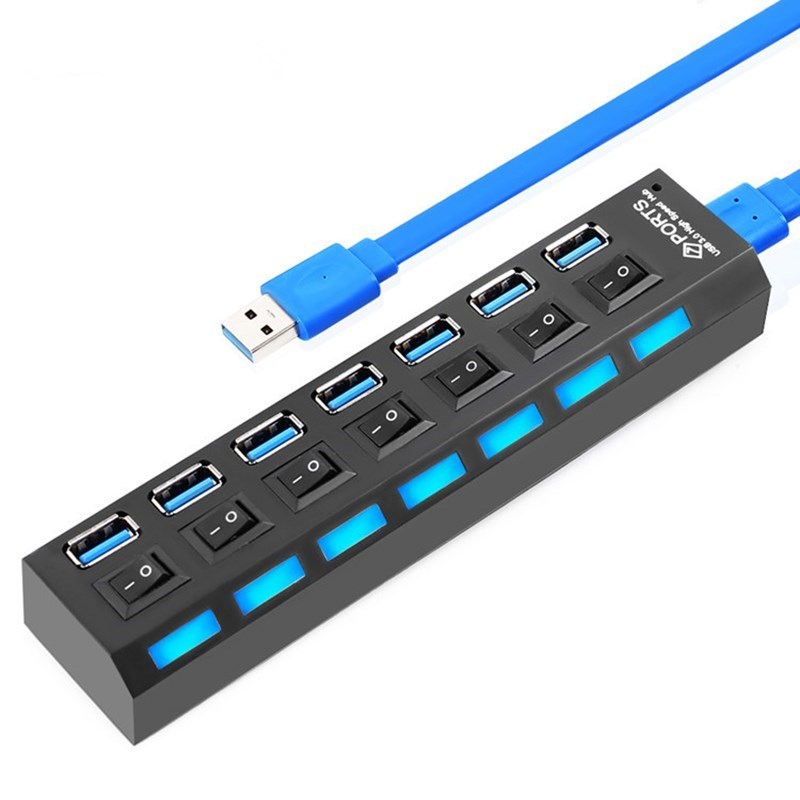 INGELON USB Hub 3.0 4/7 Ports Hub USHB Splitter Adapter 5Gbp 农机/农具/农膜 农用包装器具 原图主图