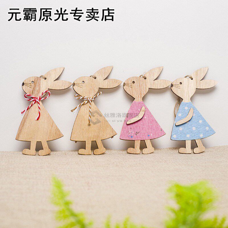 Cute Easter Rabbit  Wooden Decoration DIY Wood Crafts Easter