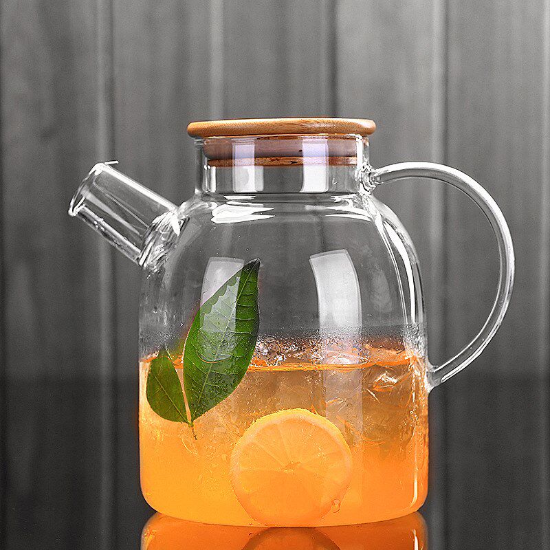 1L/1.8L Big Transparent Borosilicate Glass Teapot Heat-Resis