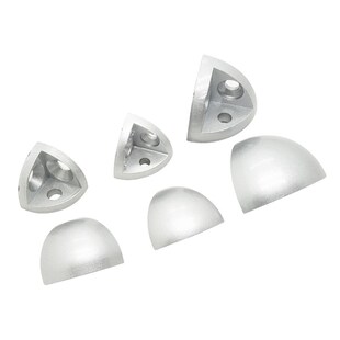 铝型材配件半圆弧形三维连接件2020/3030/4040三维连接件/端盖