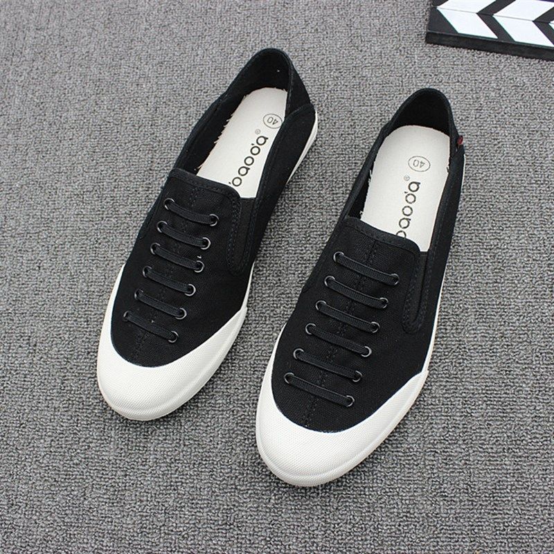 夏季帆布鞋男低帮软底透气板鞋一脚蹬懒人休闲布鞋韩版潮流百搭鞋,流行男鞋,单鞋,淘宝优惠券,粉丝福利购,淘宝优惠卷