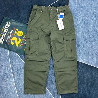 重磅秋季宽松直筒军绿色工装裤男美式休闲口袋日系港风长裤潮