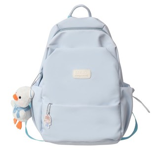 日系简约百搭书包女 大容量高中学生双肩包校园.风休闲背包