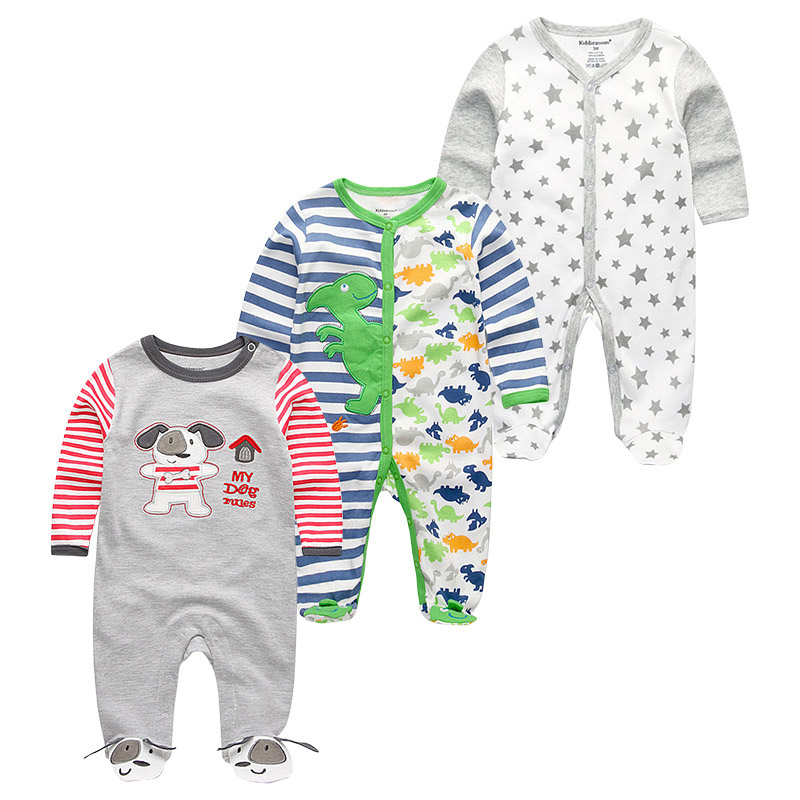 推荐0-12Months Baby Rompers Newborn Girls&Boys 100%Cotton Cl