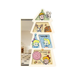 多巴胺全身镜装饰画玄关挂画暗藏式推拉穿衣镜可关闭镜子画高级感