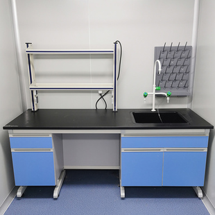 钢木试验台全钢工作台化验室操作台理化实验桌水槽台实验台试剂架